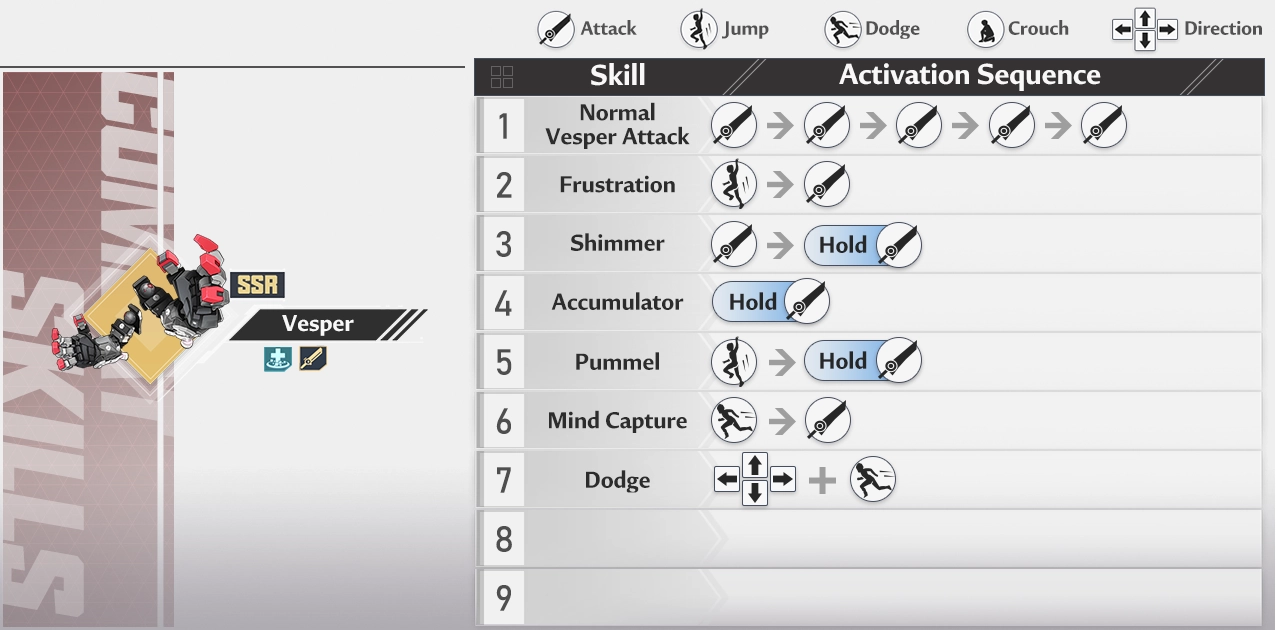 In-game guidebook entry for Vesper