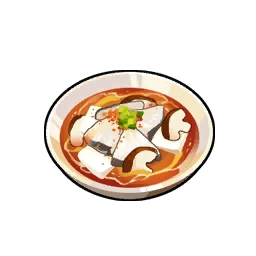 Sliced fish with mushroom